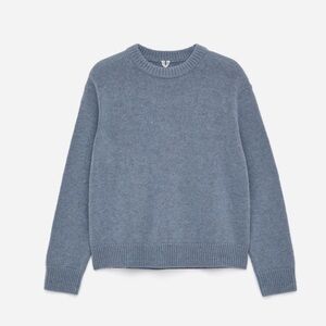 ARKET 100% RWS wool - plain stitch knitted crew neck in Dusty Blue- Medium